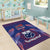 Custom Samoa 1962 Independence Day Custom Area Rug Manuia le Aso Tuto'atasi Ula Nifo Blue Art