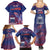 Custom Samoa 1962 Independence Day Custom Family Matching Summer Maxi Dress and Hawaiian Shirt Manuia le Aso Tuto'atasi Ula Nifo Blue Art