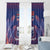 Custom Samoa 1962 Independence Day Custom Window Curtain Manuia le Aso Tuto'atasi Ula Nifo Blue Art