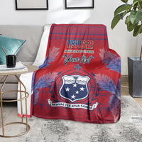Custom Samoa 1962 Independence Day Custom Blanket Manuia le Aso Tuto'atasi Ula Nifo Red Art LT9 - Polynesian Pride