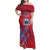 Custom Samoa 1962 Independence Day Custom Family Matching Off Shoulder Maxi Dress and Hawaiian Shirt Manuia le Aso Tuto'atasi Ula Nifo Red Art