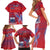 Custom Samoa 1962 Independence Day Custom Family Matching Short Sleeve Bodycon Dress and Hawaiian Shirt Manuia le Aso Tuto'atasi Ula Nifo Red Art