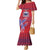 Custom Samoa 1962 Independence Day Custom Mermaid Dress Manuia le Aso Tuto'atasi Ula Nifo Red Art