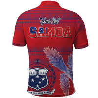 Custom Samoa 1962 Independence Day Custom Polo Shirt Manuia le Aso Tuto'atasi Ula Nifo Red Art LT9 - Polynesian Pride