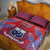 Custom Samoa 1962 Independence Day Custom Quilt Bed Set Manuia le Aso Tuto'atasi Ula Nifo Red Art