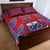 Custom Samoa 1962 Independence Day Custom Quilt Bed Set Manuia le Aso Tuto'atasi Ula Nifo Red Art