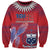 Custom Samoa 1962 Independence Day Custom Sweatshirt Manuia le Aso Tuto'atasi Ula Nifo Red Art