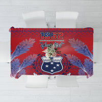 Custom Samoa 1962 Independence Day Custom Tablecloth Manuia le Aso Tuto'atasi Ula Nifo Red Art LT9 Red - Polynesian Pride