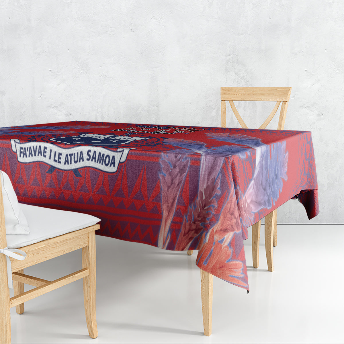 Custom Samoa 1962 Independence Day Custom Tablecloth Manuia le Aso Tuto'atasi Ula Nifo Red Art LT9 - Polynesian Pride