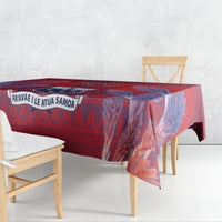 Custom Samoa 1962 Independence Day Custom Tablecloth Manuia le Aso Tuto'atasi Ula Nifo Red Art LT9 - Polynesian Pride
