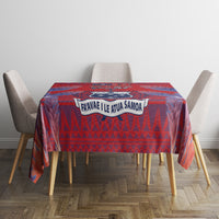 Custom Samoa 1962 Independence Day Custom Tablecloth Manuia le Aso Tuto'atasi Ula Nifo Red Art LT9 - Polynesian Pride