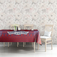 Custom Samoa 1962 Independence Day Custom Tablecloth Manuia le Aso Tuto'atasi Ula Nifo Red Art LT9 - Polynesian Pride