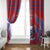 Custom Samoa 1962 Independence Day Custom Window Curtain Manuia le Aso Tuto'atasi Ula Nifo Red Art