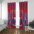 Custom Samoa 1962 Independence Day Custom Window Curtain Manuia le Aso Tuto'atasi Ula Nifo Red Art