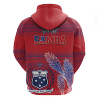 Custom Samoa 1962 Independence Day Custom Zip Hoodie Manuia le Aso Tuto'atasi Ula Nifo Red Art LT9 - Polynesian Pride