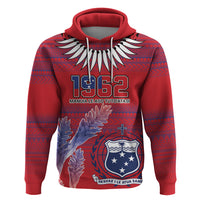 Custom Samoa 1962 Independence Day Custom Zip Hoodie Manuia le Aso Tuto'atasi Ula Nifo Red Art LT9 Pullover Hoodie Red - Polynesian Pride