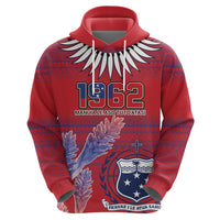 Custom Samoa 1962 Independence Day Custom Zip Hoodie Manuia le Aso Tuto'atasi Ula Nifo Red Art LT9 - Polynesian Pride