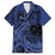 Custom Samoa 62nd Manuia le Aso Tuto'atasi Family Matching Summer Maxi Dress and Hawaiian Shirt Samoan Tatau Blue Art