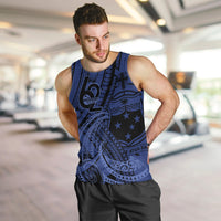 Custom Samoa 62nd Manuia le Aso Tuto'atasi Men Tank Top Samoan Tatau Blue Art LT9 Blue - Polynesian Pride