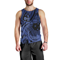 Custom Samoa 62nd Manuia le Aso Tuto'atasi Men Tank Top Samoan Tatau Blue Art LT9 - Polynesian Pride