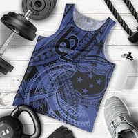 Custom Samoa 62nd Manuia le Aso Tuto'atasi Men Tank Top Samoan Tatau Blue Art LT9 - Polynesian Pride