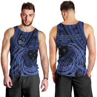 Custom Samoa 62nd Manuia le Aso Tuto'atasi Men Tank Top Samoan Tatau Blue Art LT9 - Polynesian Pride