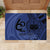 Custom Samoa 62nd Manuia le Aso Tuto'atasi Rubber Doormat Samoan Tatau Blue Art