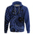 Custom Samoa 62nd Manuia le Aso Tuto'atasi Zip Hoodie Samoan Tatau Blue Art