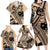 Custom Samoa Manuia le 62 Tausaga O le Tuto’atasi Family Matching Long Sleeve Bodycon Dress and Hawaiian Shirt Samoan Tatau Beige Art