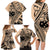 Custom Samoa Manuia le 62 Tausaga O le Tuto’atasi Family Matching Long Sleeve Bodycon Dress and Hawaiian Shirt Samoan Tatau Beige Art