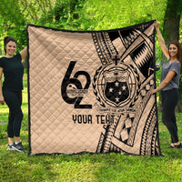 Custom Samoa Manuia le 62 Tausaga O le Tutoatasi Quilt Samoan Tatau Beige Art LT9 - Polynesian Pride