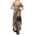 Custom Samoa Manuia le 62 Tausaga O le Tuto’atasi Summer Maxi Dress Samoan Tatau Beige Art