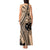 Custom Samoa Manuia le 62 Tausaga O le Tuto’atasi Tank Maxi Dress Samoan Tatau Beige Art