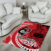 Custom Samoa Manuia le 62 Tausaga O le Tutoatasi Area Rug Samoan Tatau Red Art LT9 - Polynesian Pride