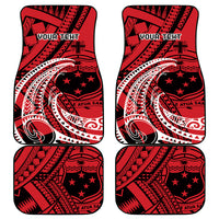 Custom Samoa Manuia le 62 Tausaga O le Tutoatasi Car Mats Samoan Tatau Red Art LT9 - Polynesian Pride