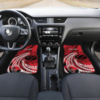 Custom Samoa Manuia le 62 Tausaga O le Tutoatasi Car Mats Samoan Tatau Red Art LT9 Set 2pcs - Front Red - Polynesian Pride