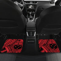 Custom Samoa Manuia le 62 Tausaga O le Tutoatasi Car Mats Samoan Tatau Red Art LT9 Set 2pcs - Back Red - Polynesian Pride