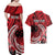 Custom Samoa Manuia le 62 Tausaga O le Tuto’atasi Couples Matching Off Shoulder Maxi Dress and Hawaiian Shirt Samoan Tatau Red Art