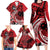 Custom Samoa Manuia le 62 Tausaga O le Tuto’atasi Family Matching Long Sleeve Bodycon Dress and Hawaiian Shirt Samoan Tatau Red Art