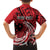 Custom Samoa Manuia le 62 Tausaga O le Tuto’atasi Family Matching Off Shoulder Short Dress and Hawaiian Shirt Samoan Tatau Red Art