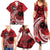 Custom Samoa Manuia le 62 Tausaga O le Tuto’atasi Family Matching Summer Maxi Dress and Hawaiian Shirt Samoan Tatau Red Art