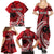 Custom Samoa Manuia le 62 Tausaga O le Tuto’atasi Family Matching Summer Maxi Dress and Hawaiian Shirt Samoan Tatau Red Art