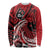 Custom Samoa Manuia le 62 Tausaga O le Tuto’atasi Long Sleeve Shirt Samoan Tatau Red Art