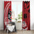 Custom Samoa Manuia le 62 Tausaga O le Tuto’atasi Window Curtain Samoan Tatau Red Art