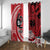 Custom Samoa Manuia le 62 Tausaga O le Tuto’atasi Window Curtain Samoan Tatau Red Art