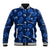 Manu Samoa Rugby Baseball Jacket Polynesian Style With Hibiscus LT9 Unisex Blue - Polynesian Pride