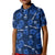 Manu Samoa Rugby Kid Polo Shirt Polynesian Style With Hibiscus LT9 Kid Blue - Polynesian Pride