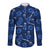 Manu Samoa Rugby Long Sleeve Button Shirt Polynesian Style With Hibiscus LT9 Unisex Blue - Polynesian Pride