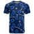 Manu Samoa Rugby T Shirt Polynesian Style With Hibiscus LT9 Blue - Polynesian Pride