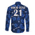 (Custom Text And Number) Manu Samoa Rugby Long Sleeve Button Shirt Polynesian Style With Hibiscus LT9 - Polynesian Pride